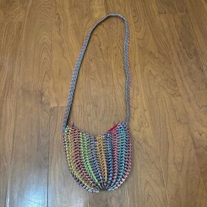 Colorful Woven Crossbody Bag
